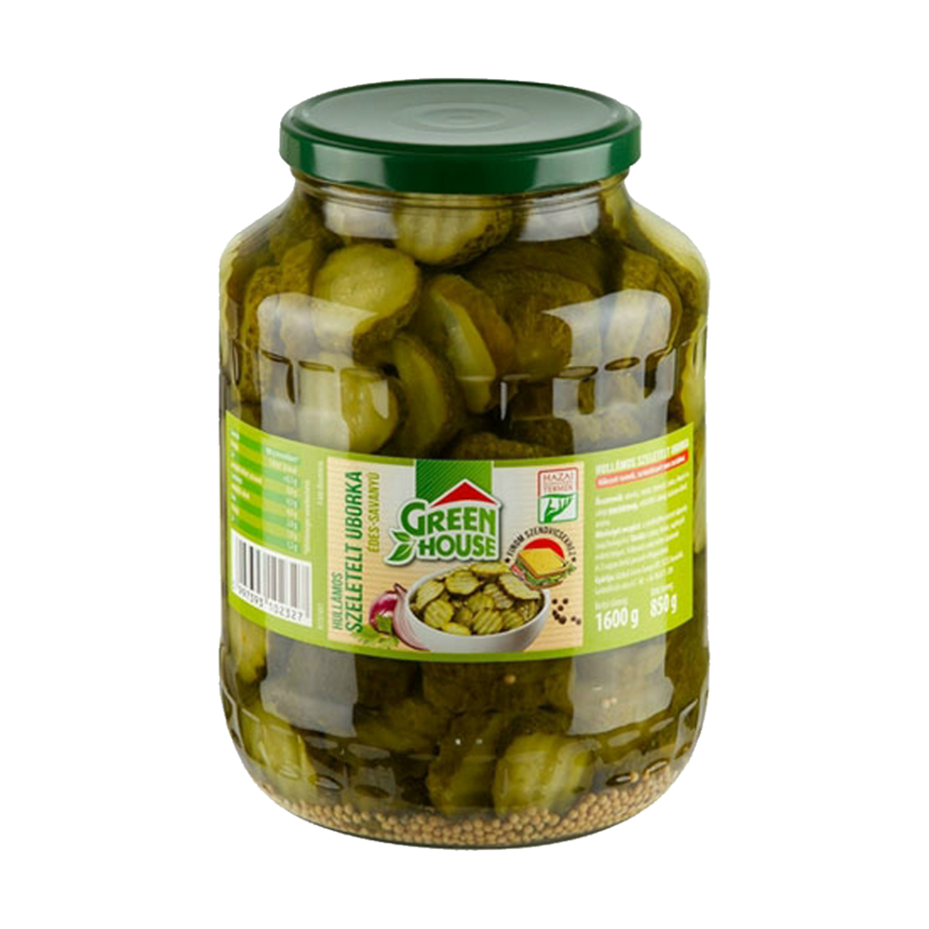 Greenhouse csemegeuborka szeletelt 1600g/850g